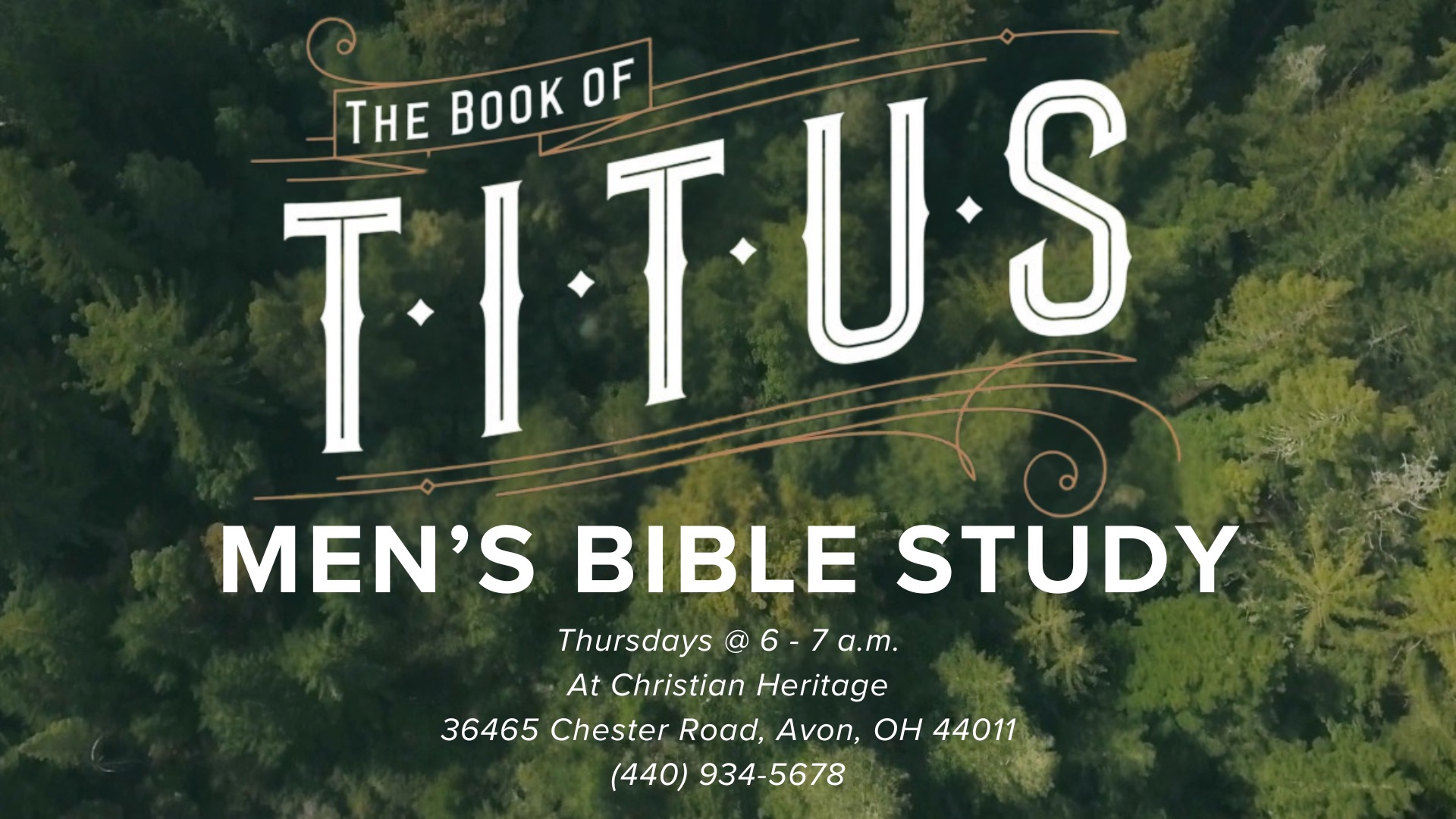 Men's Morning Bible Study and Prayer