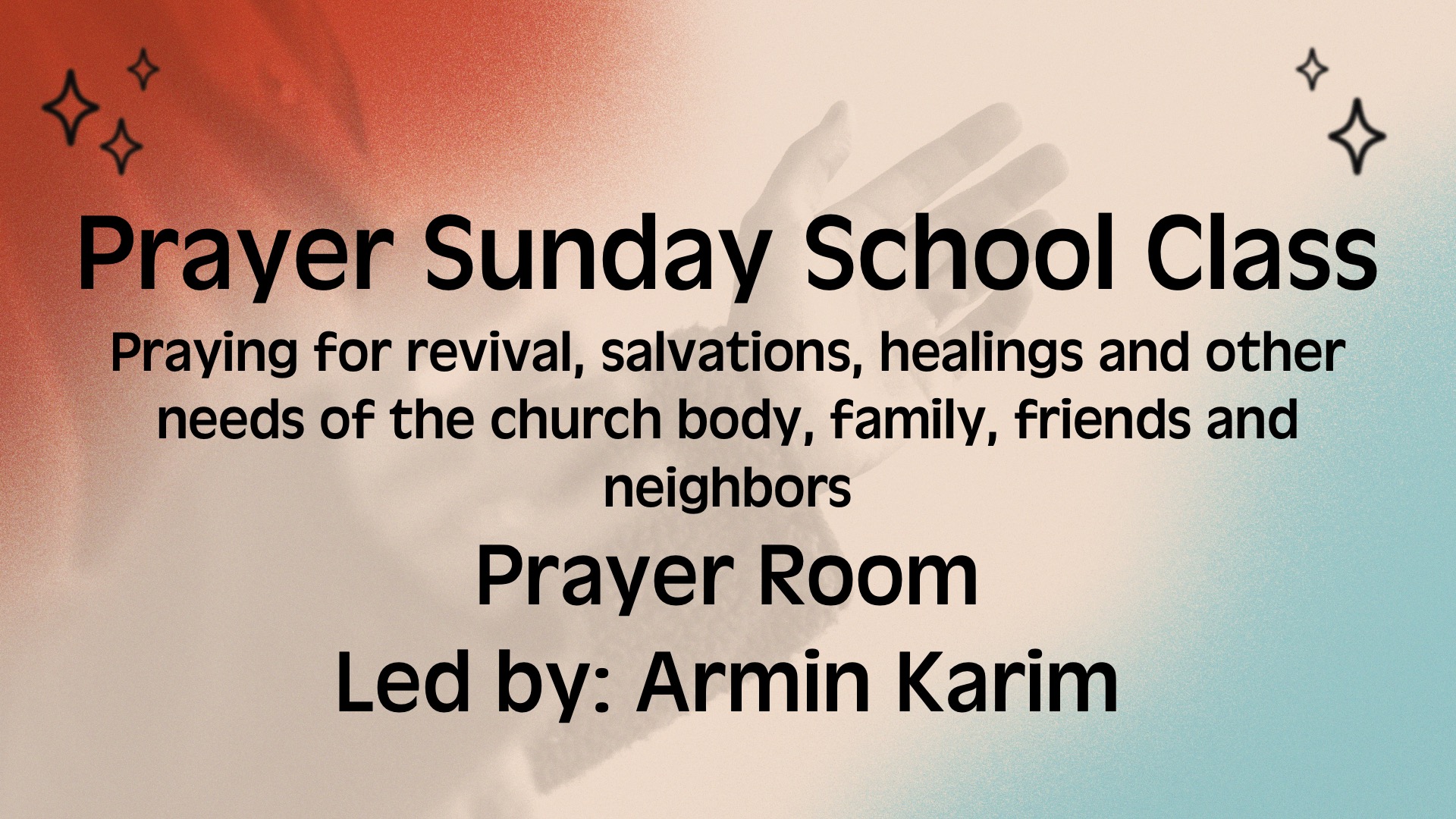 Prayer Sunday School Class