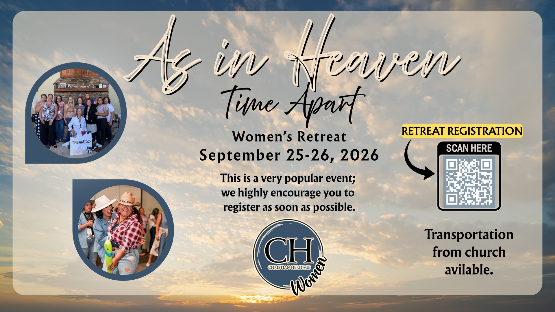 Women's Time Apart Retreat